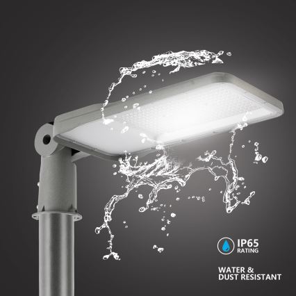 Brilagi - LED външна улична лампа с 3-метров стълб и шарнир URBANLIGHT LED/200W/230V сива IP65