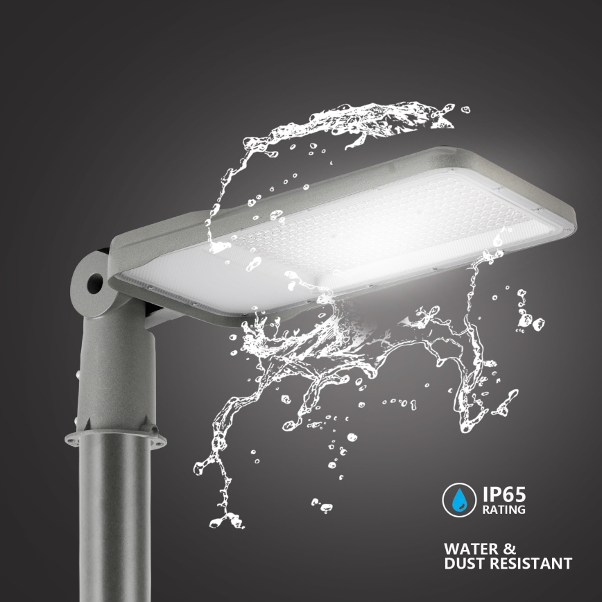 Brilagi - LED външна улична лампа с 3-метров стълб и шарнир URBANLIGHT LED/200W/230V сива IP65