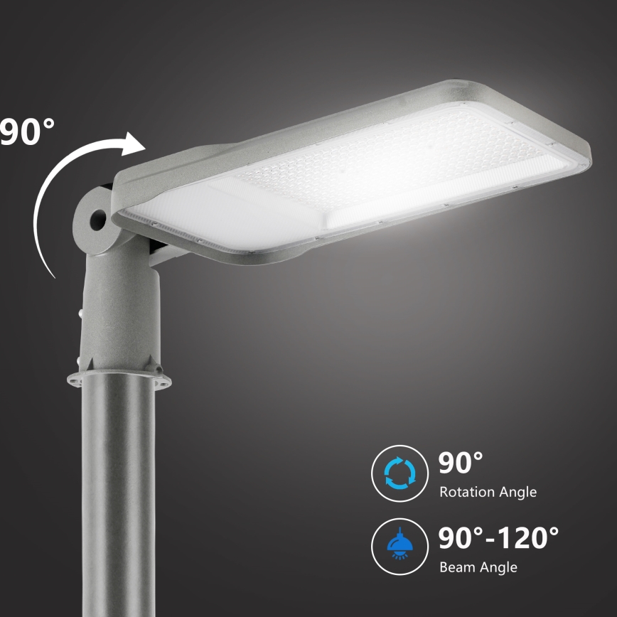 Brilagi - LED външна улична лампа с 3-метров стълб и шарнир URBANLIGHT LED/200W/230V сива IP65