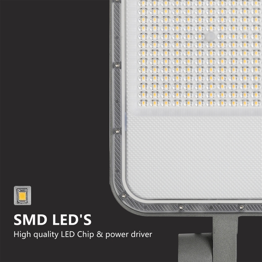Brilagi - LED външна улична лампа с 3-метров стълб и шарнир URBANLIGHT LED/200W/230V сива IP65