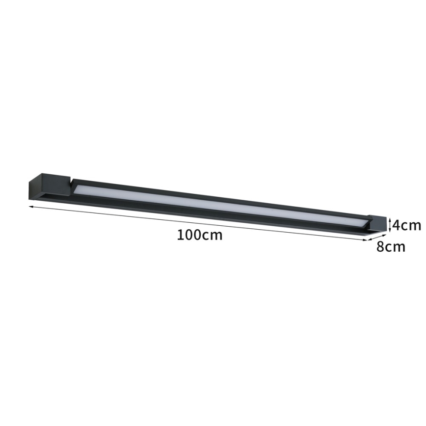 BRILAGI - LED Външно стенно осветително тяло AQUA LINE LED/28W/230V 100 cm IP44 черно CRI 90