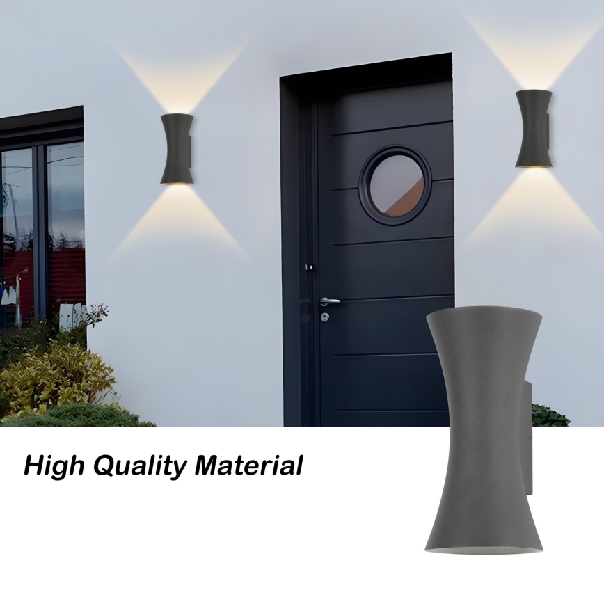 Brilagi - LED външна стенна лампа BICON LED/10W/230V антрацит IP44