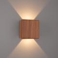 Brilagi - LED външна стенна лампа DOUBLERAY LED/6W/230V с дървесен декор IP54