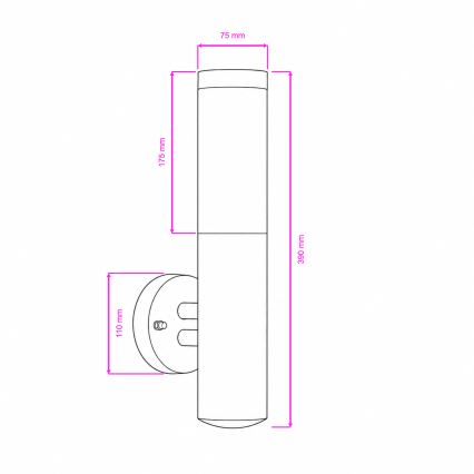 BRILAGI - LED външна стенна лампа ELIA 1xE27/7W/230V 4000K IP44 матов хром