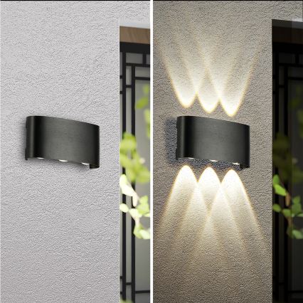 Brilagi - LED външна стенна лампа FLAREBOX LED/6W/230V черна IP65
