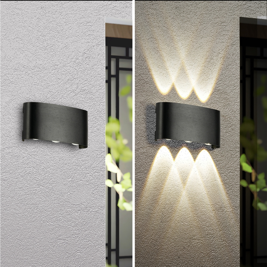 Brilagi - LED външна стенна лампа FLAREBOX LED/6W/230V черна IP65