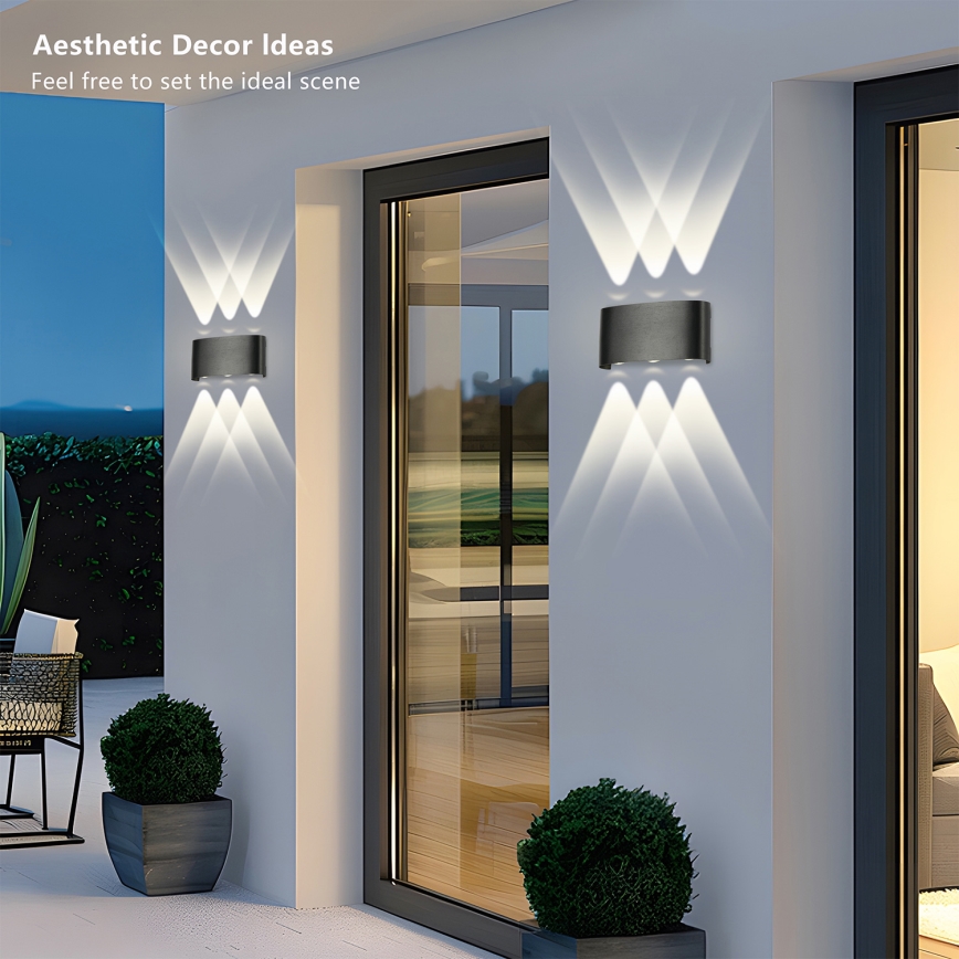 Brilagi - LED външна стенна лампа FLAREBOX LED/6W/230V черна IP65