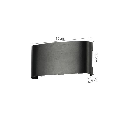 Brilagi - LED външна стенна лампа FLAREBOX LED/6W/230V черна IP65