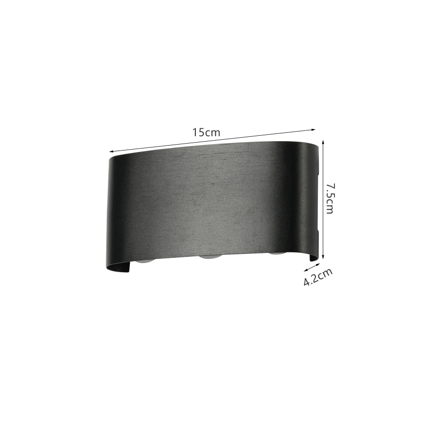 Brilagi - LED външна стенна лампа FLAREBOX LED/6W/230V черна IP65