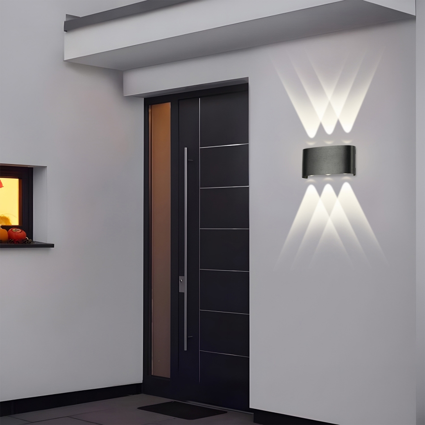 Brilagi - LED външна стенна лампа FLAREBOX LED/6W/230V черна IP65