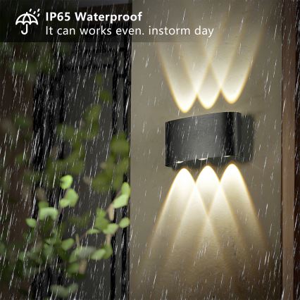 Brilagi - LED външна стенна лампа FLAREBOX LED/6W/230V черна IP65