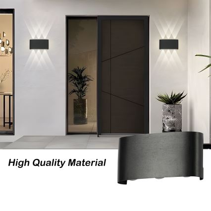 Brilagi - LED външна стенна лампа FLAREBOX LED/6W/230V черна IP65