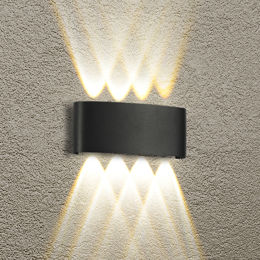 Brilagi - LED външна стенна лампа FLAREBOX LED/8W/230V черна IP65