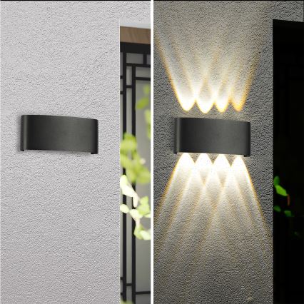 Brilagi - LED външна стенна лампа FLAREBOX LED/8W/230V черна IP65