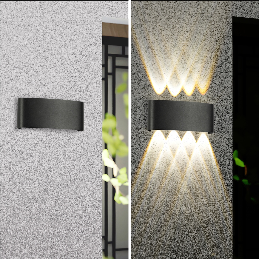 Brilagi - LED външна стенна лампа FLAREBOX LED/8W/230V черна IP65