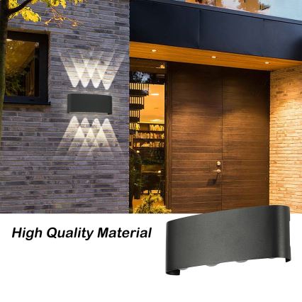 Brilagi - LED външна стенна лампа FLAREBOX LED/8W/230V черна IP65