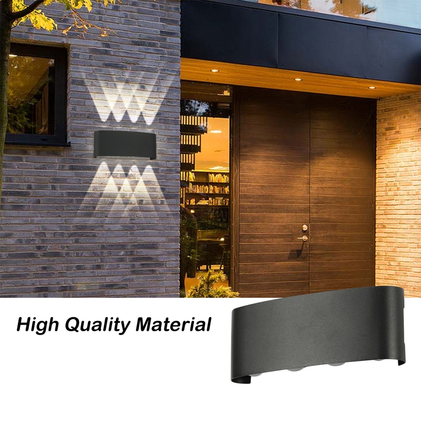 Brilagi - LED външна стенна лампа FLAREBOX LED/8W/230V черна IP65