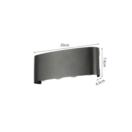 Brilagi - LED външна стенна лампа FLAREBOX LED/8W/230V черна IP65