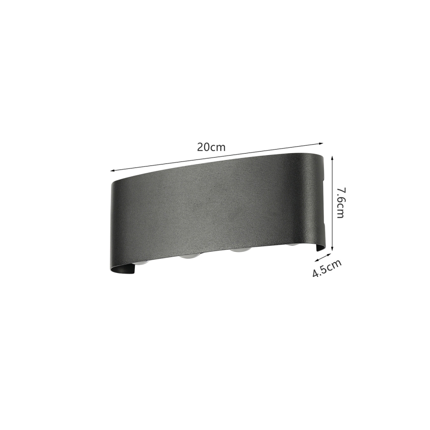 Brilagi - LED външна стенна лампа FLAREBOX LED/8W/230V черна IP65