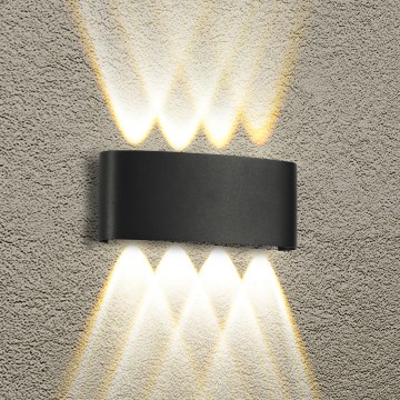 Brilagi - LED външна стенна лампа FLAREBOX LED/8W/230V черна IP65