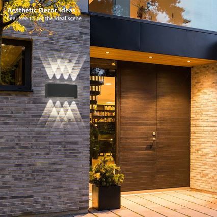 Brilagi - LED външна стенна лампа FLAREBOX LED/8W/230V черна IP65