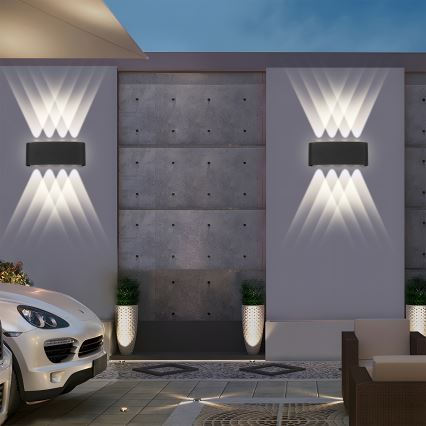 Brilagi - LED външна стенна лампа FLAREBOX LED/8W/230V черна IP65