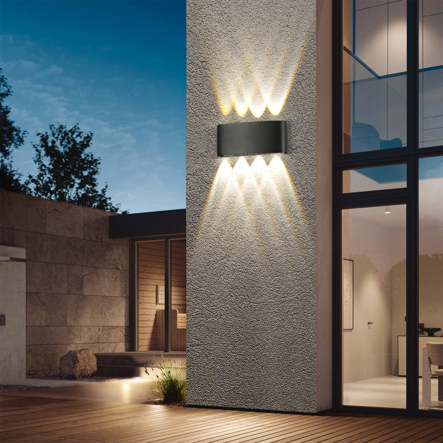 Brilagi - LED външна стенна лампа FLAREBOX LED/8W/230V черна IP65