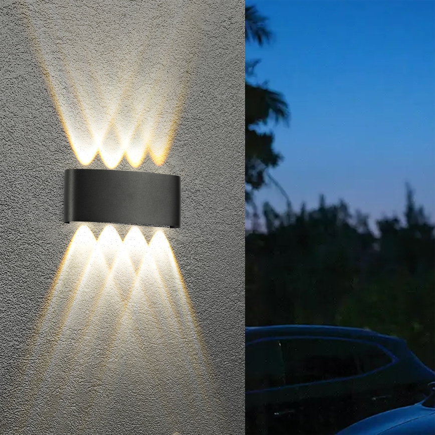 Brilagi - LED външна стенна лампа FLAREBOX LED/8W/230V черна IP65