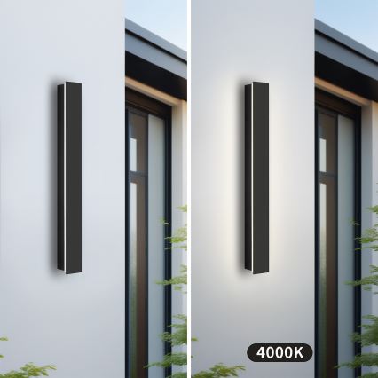 Brilagi - LED външно стенно осветително тяло LINEAR LED/12W/230V 4000K IP65 50 cm черно