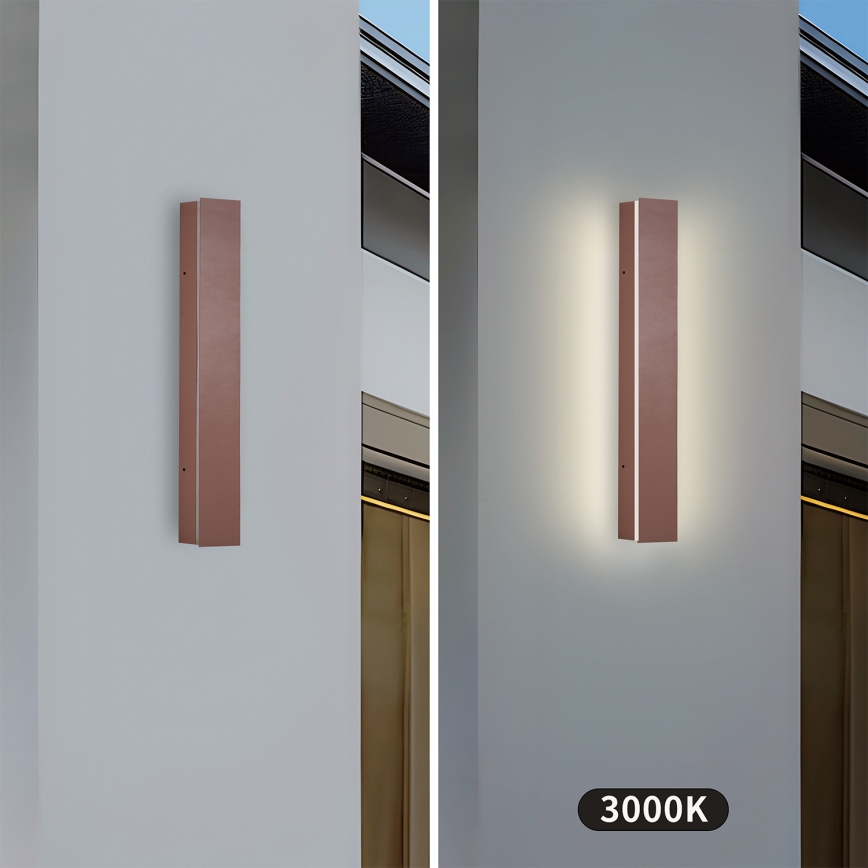 Brilagi - LED външно стенно осветително тяло LINEAR LED/8W/230V 3000K IP65 30 cm кафяво CRI 90