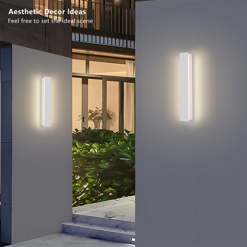 Brilagi - LED външно стенно осветително тяло LINEAR LED/8W/230V 3000K IP65 30 см бяло CRI 90