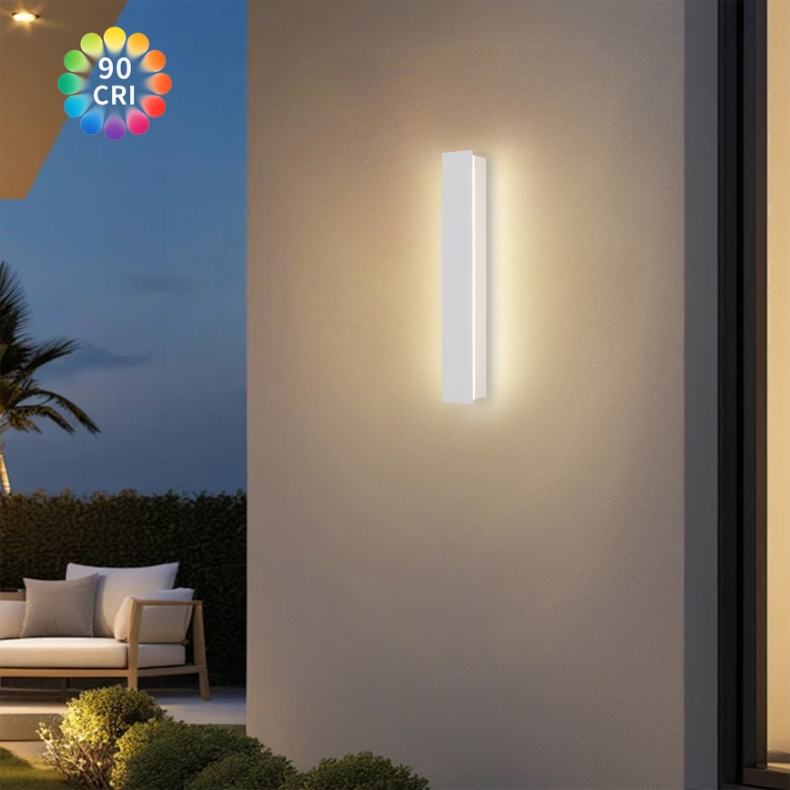 Brilagi - LED външно стенно осветително тяло LINEAR LED/8W/230V 3000K IP65 30 см бяло CRI 90