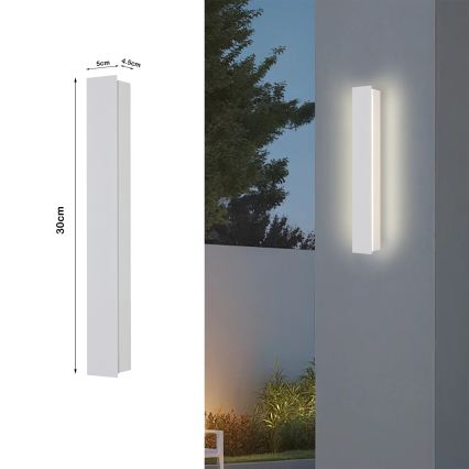 Brilagi - LED външно стенно осветително тяло LINEAR LED/8W/230V 3000K IP65 30 см бяло CRI 90