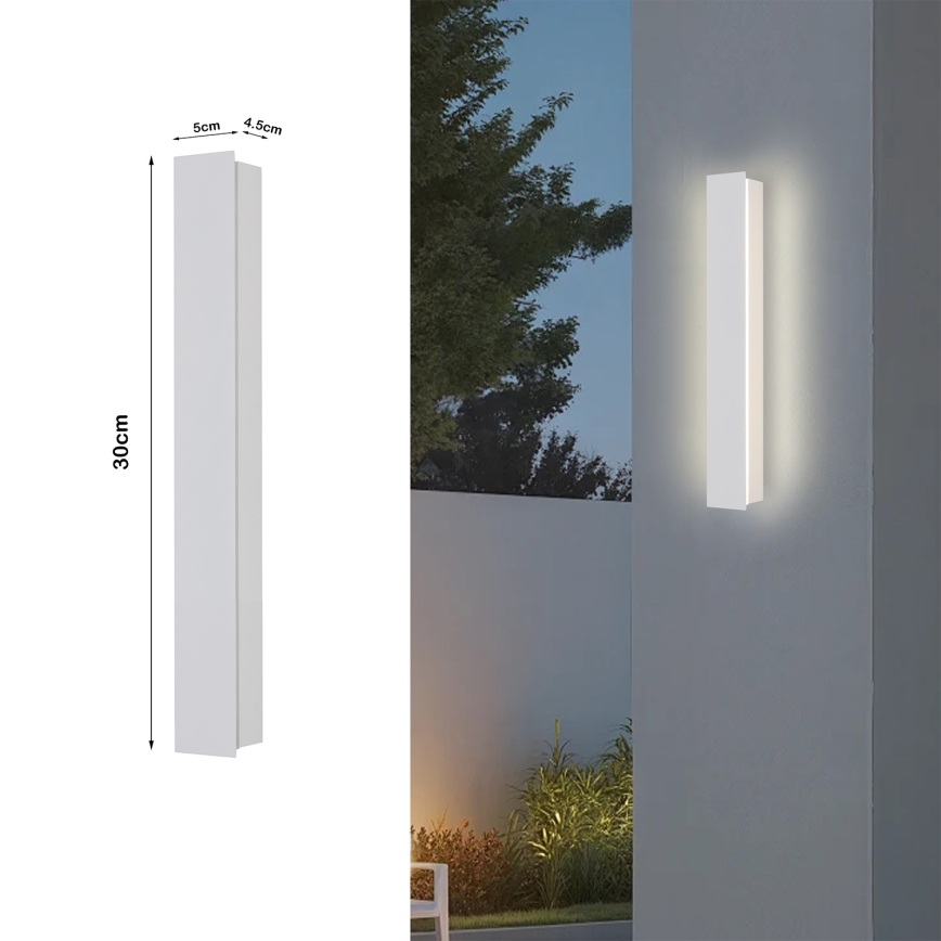 Brilagi - LED външно стенно осветително тяло LINEAR LED/8W/230V 3000K IP65 30 см бяло CRI 90