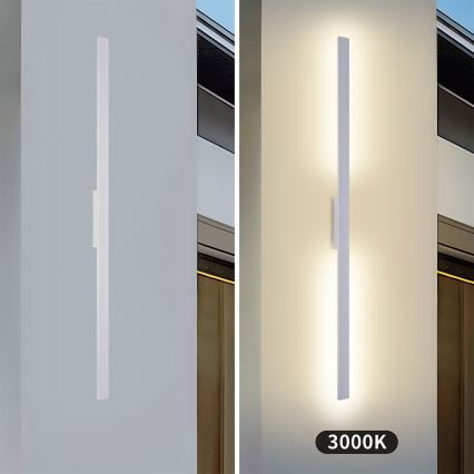 Brilagi - LED външно стенно осветително тяло LUNA LED/30W/230V 3000K IP65 150 cm бяло CRI 90