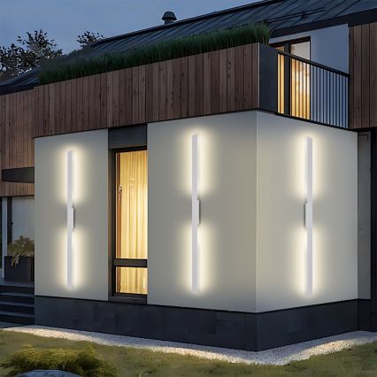 Brilagi - LED външно стенно осветително тяло LUNA LED/30W/230V 3000K IP65 150 cm бяло CRI 90