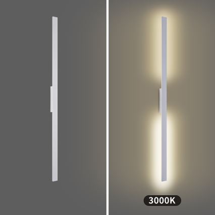 Brilagi - LED външно стенно осветително тяло LUNA LED/30W/230V 3000K IP65 150 cm бяло CRI 90