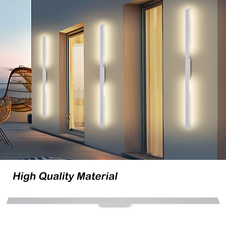 Brilagi - LED външно стенно осветително тяло LUNA LED/30W/230V 3000K IP65 150 cm бяло CRI 90