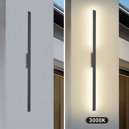 Brilagi - LED външно стенно осветително тяло LUNA LED/30W/230V 3000K IP65 150 см антрацит CRI 90