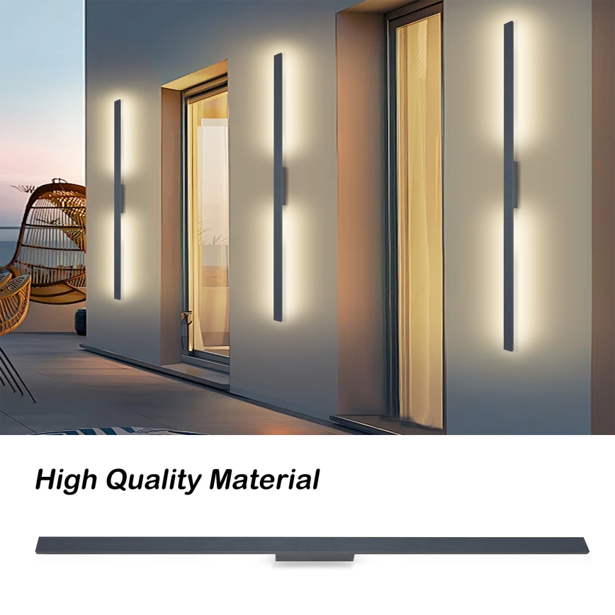 Brilagi - LED външно стенно осветително тяло LUNA LED/30W/230V 3000K IP65 150 см антрацит CRI 90