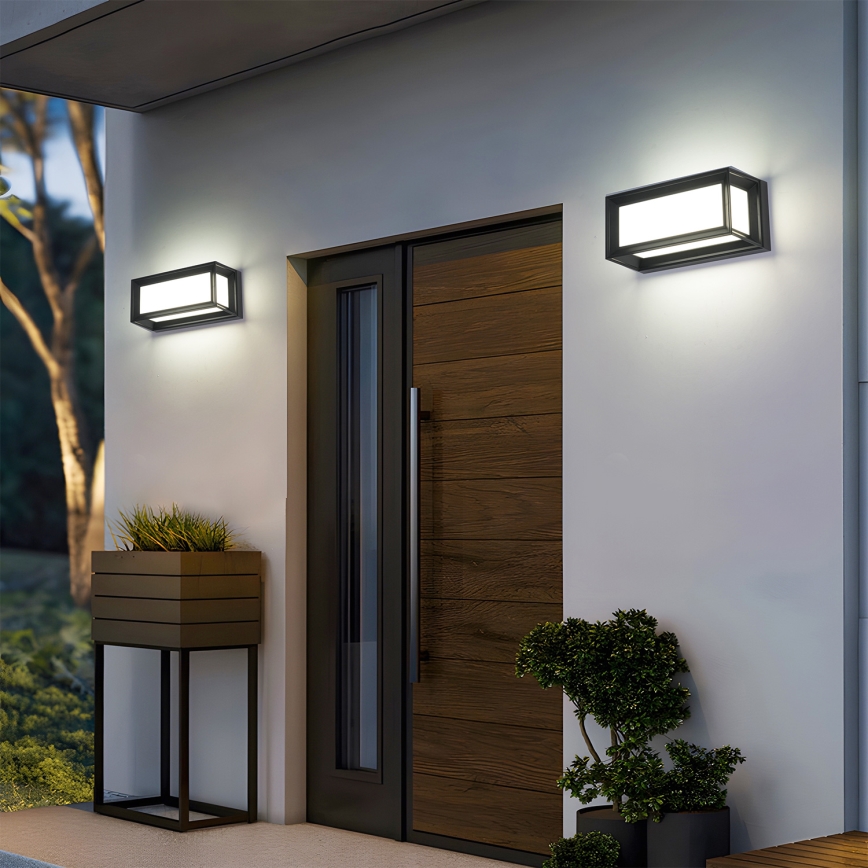 Brilagi - LED външно стенно осветително тяло PARKER LED/12W/230V 3000/4500/6000K черно IP44