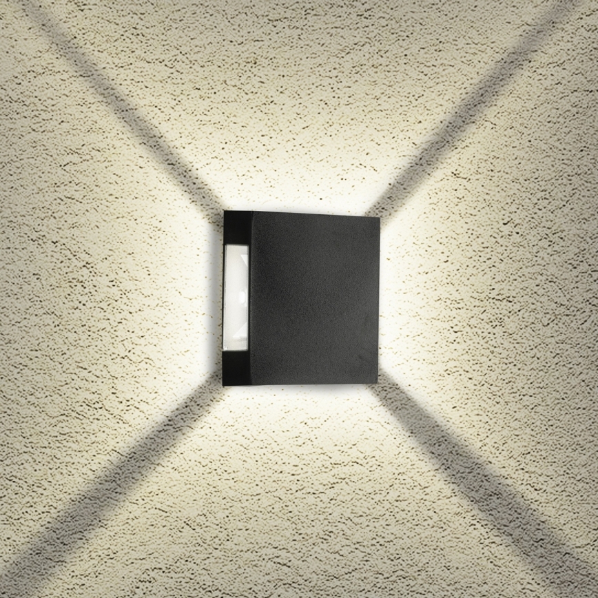 Brilagi - LED външна стенна лампа QUADRAY LED/4W/230V черна IP65