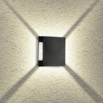 Brilagi - LED външна стенна лампа QUADRAY LED/4W/230V черна IP65