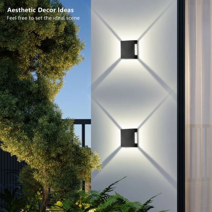 Brilagi - LED външна стенна лампа QUADRAY LED/4W/230V черна IP65