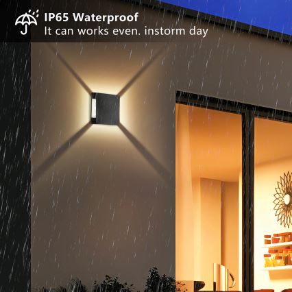 Brilagi - LED външна стенна лампа QUADRAY LED/4W/230V черна IP65