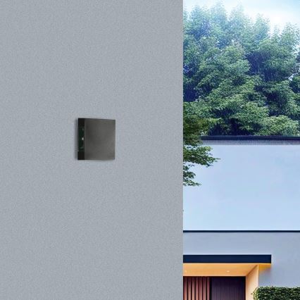 Brilagi - LED външна стенна лампа QUADRAY LED/4W/230V черна IP65