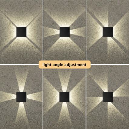 Brilagi - LED външна стенна лампа QUADRAY LED/4W/230V черна IP65