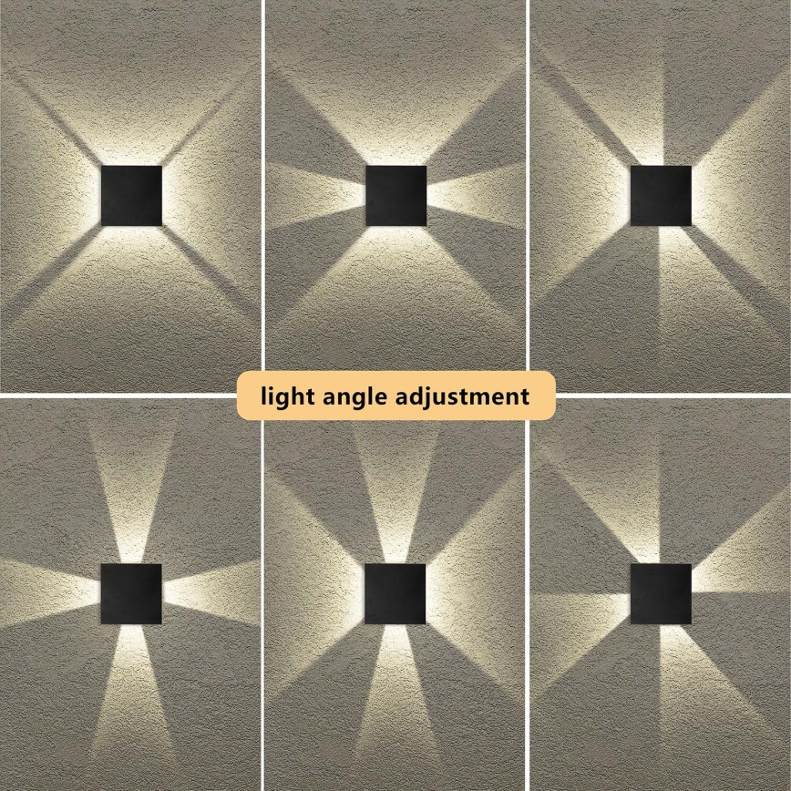 Brilagi - LED външна стенна лампа QUADRAY LED/4W/230V черна IP65