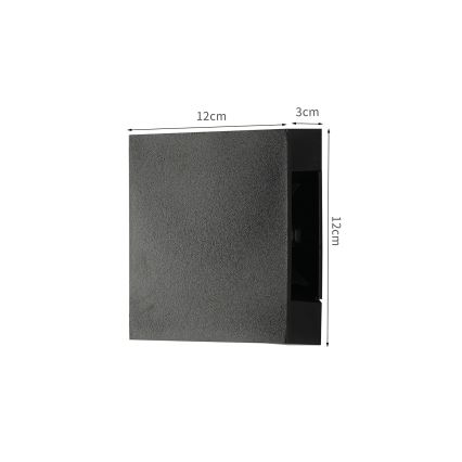 Brilagi - LED външна стенна лампа QUADRAY LED/4W/230V черна IP65