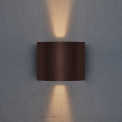 Brilagi - LED външна стенна лампа RONDO LED/6W/230V кафява IP54